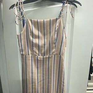 Striped tie dress